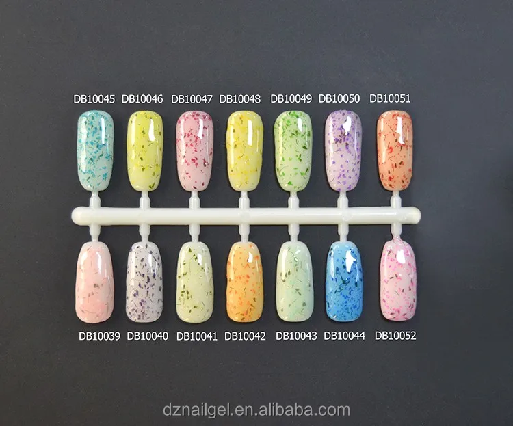 UV Light For Nails,Real Flower Fairy Gel Polish with Gel Polish Light,French Manicure Gel Nails