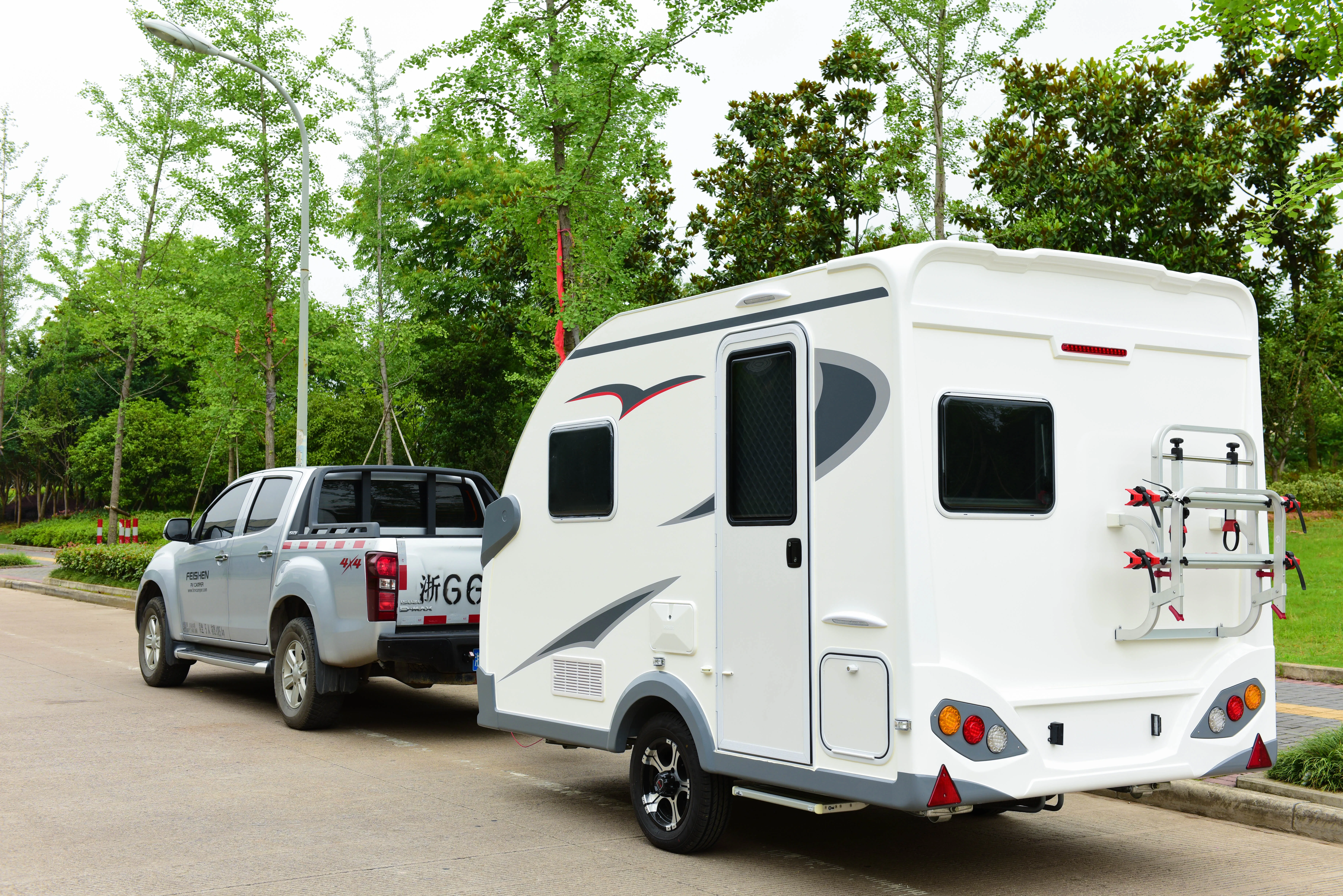 Teardrop  caravan camper trailer with toilet RV for sale