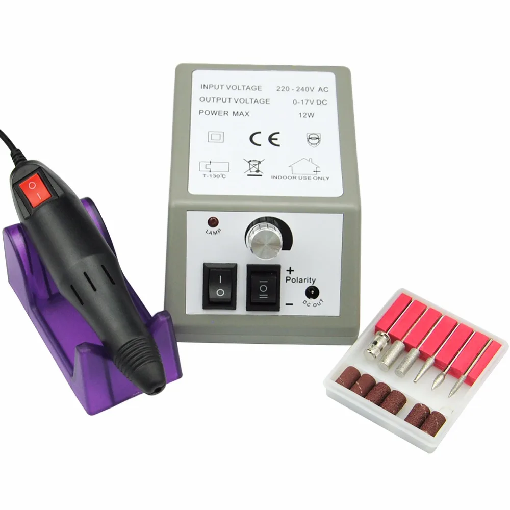 Professional Electric Manicure Machine Nail Drill with Drills 6 Bits