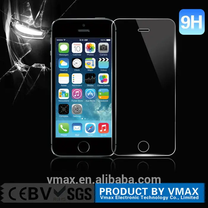 0.33mm 2.5d анти шок высокий ясный закаленное стекло протектор экрана для iphone 5 5c 5s