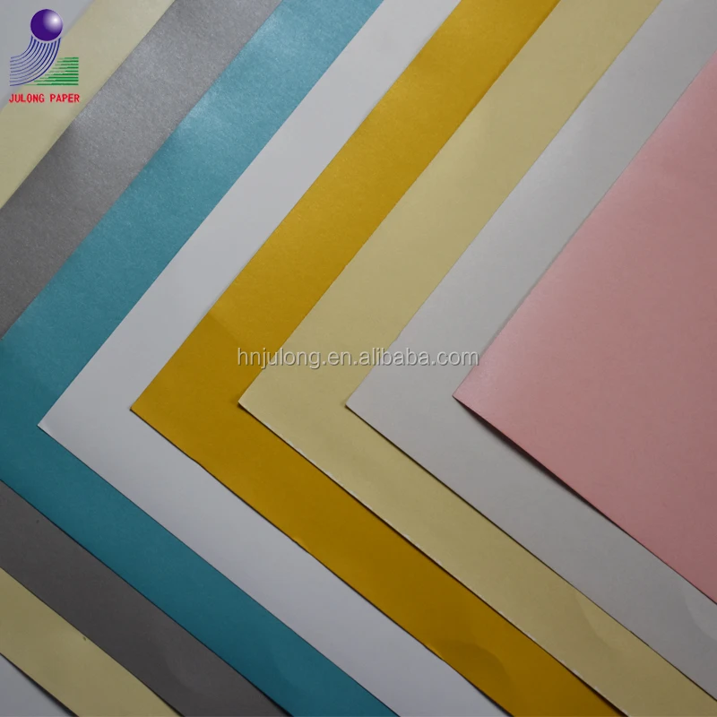 
250g elegant pastel color pearl paper with double face coated 