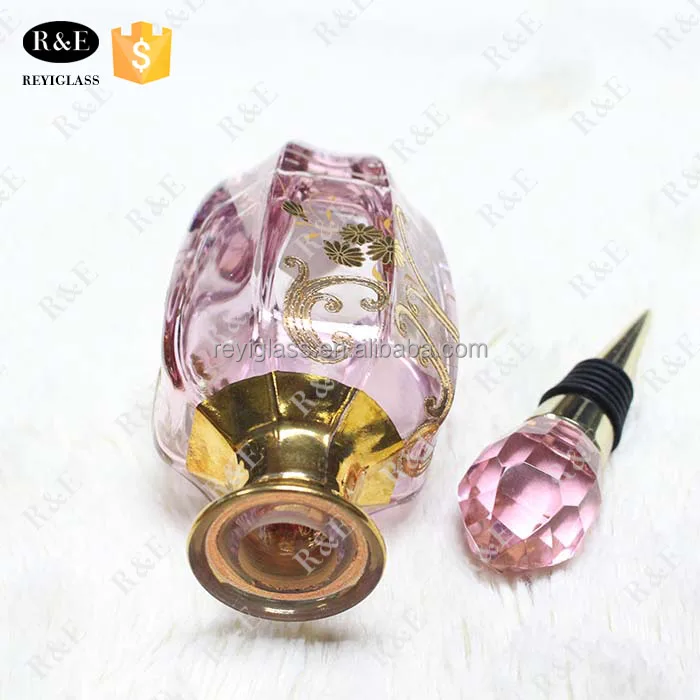 handmade big octagonal pink arabian oud perfume bottle for 150ml