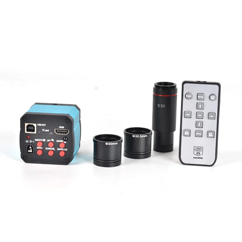 14MP HD HDMI-Compatible USB industrial camera trinocular stereo microscope 0.5x electronic eyepiece adapter industrial camera