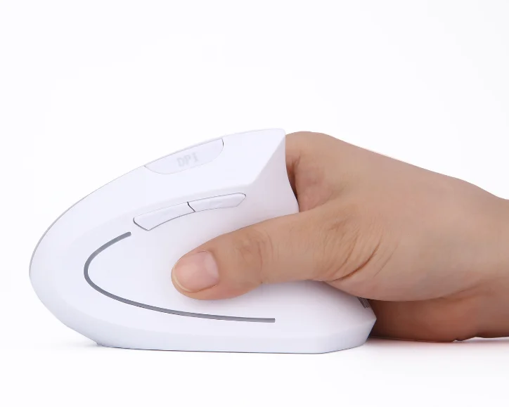 
2.4G Wireless vertical ergonomic mouse Built-in-Battery rechargeable mice with USB Receiver 