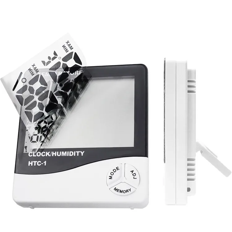 Indoor Weather Station Alarm Clock Temperature Humidity Multi LCD Digital Thermometer Hygrometer