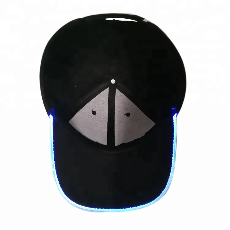 Wholesale Custom Led Light 6 Panel Baseball Hat Fashion Glowing Flash Led Hat