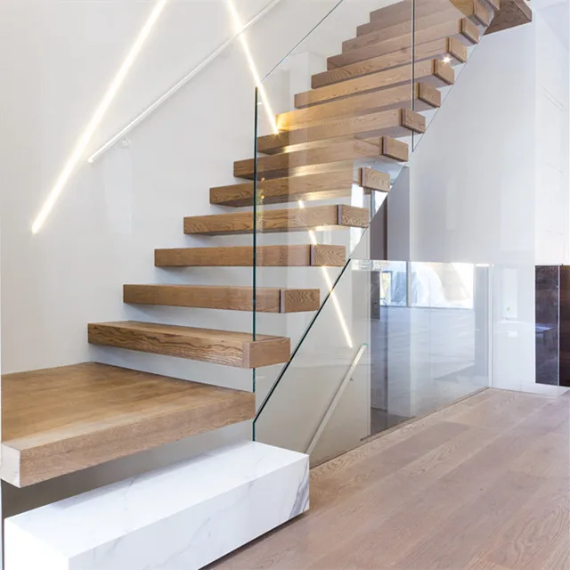 Internal Modern Design Steel Wood Floating Stairs
