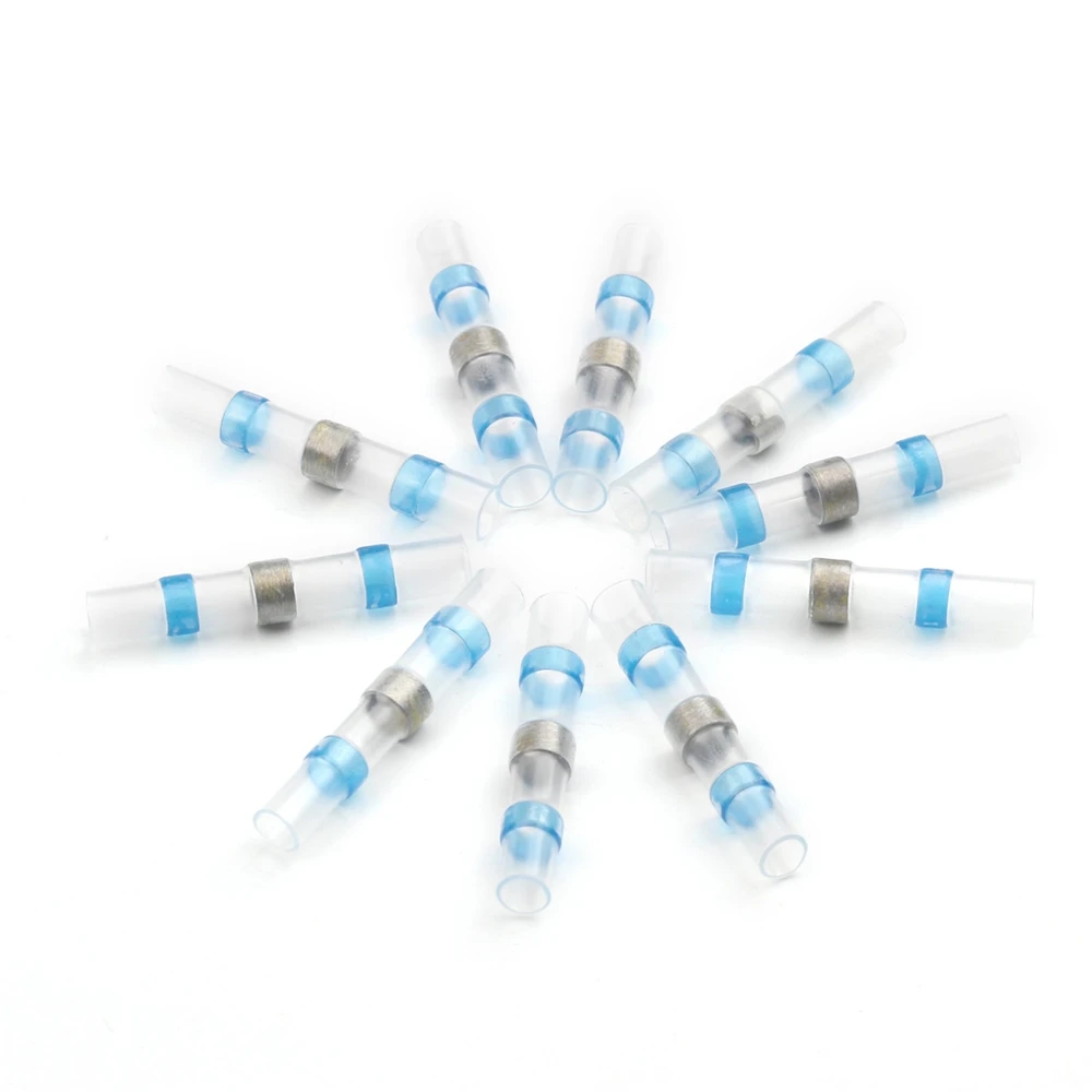 China manufacturer 100 pcs solder sleeves for wire electrical cable seal heat shrink butt terminal connector with great price