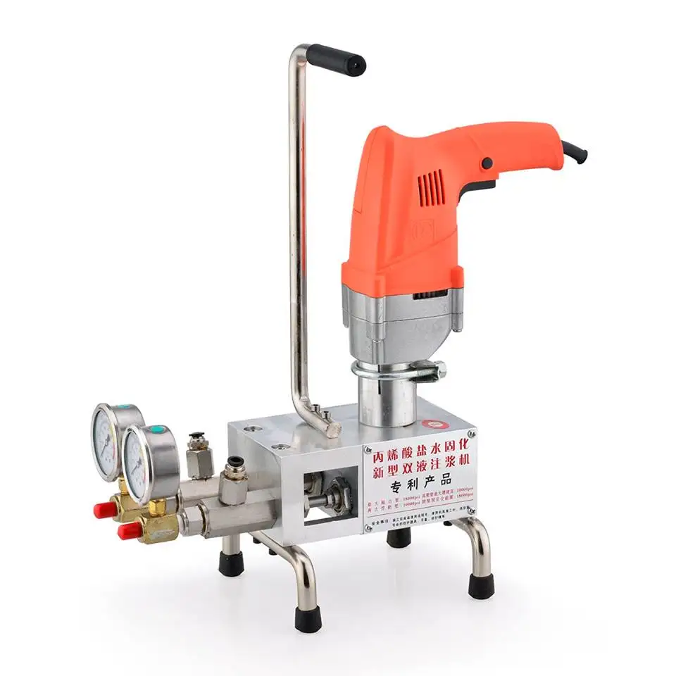 Acrylic brine solidified two liquids high-pressure injection grouting machine waterproofing injection grout pump to fill crack