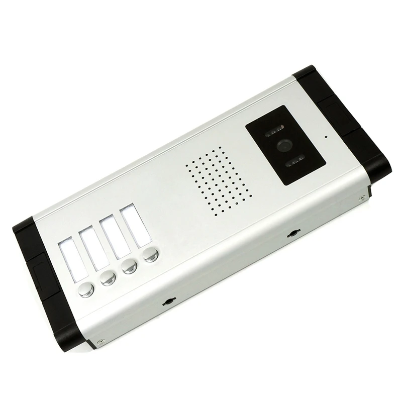XSL-V70C-520-1V4 wired video door phone with 7 inch high resolution and infrared night vision 4 buttons for 4 apartments