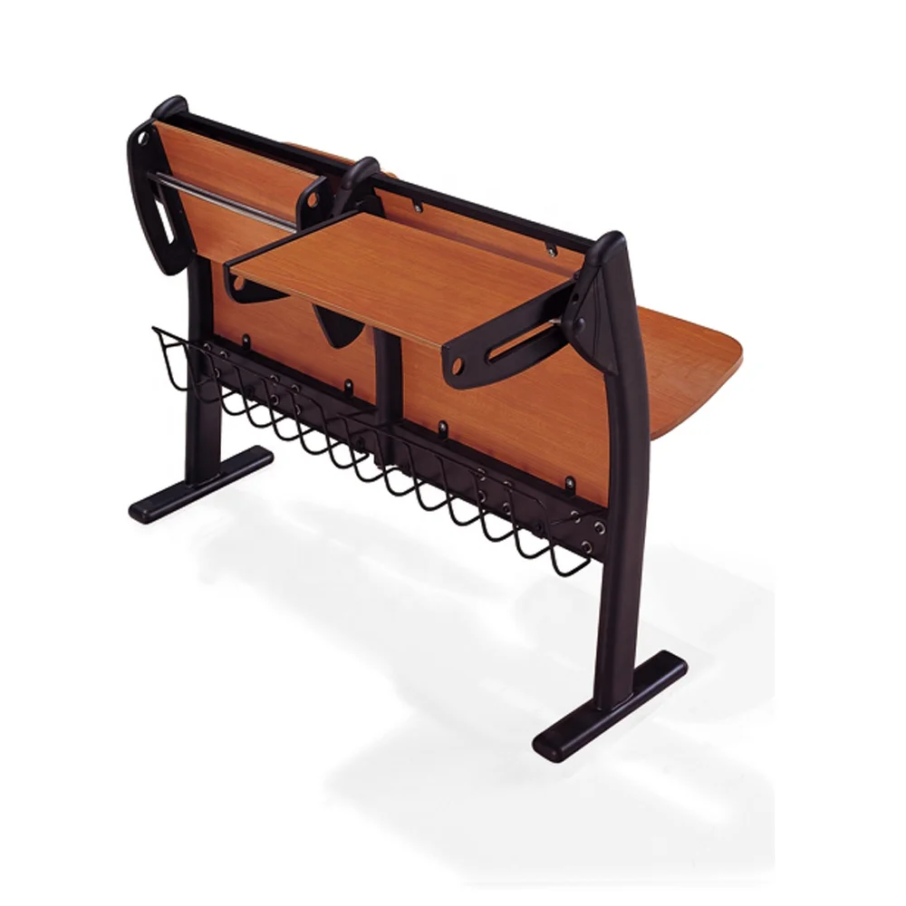 
plywood Wood folding school desk with bench school furniture table classroom training chair 