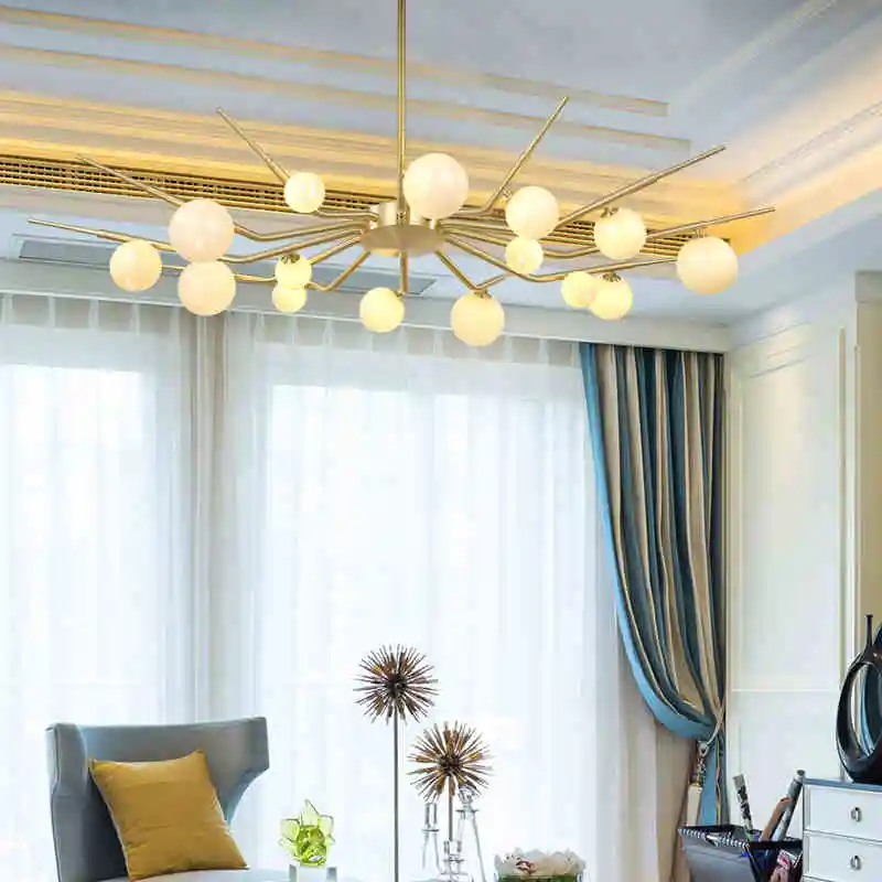 
Wholesale Modern Gold Glass Ball Chandelier Pendant Light 