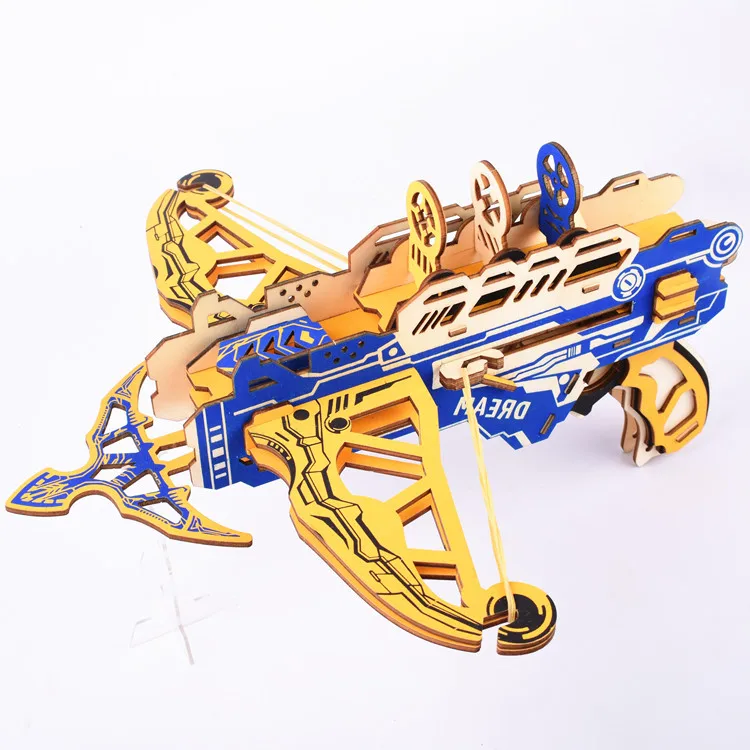 Wholesales crossbow gun shooting pistol archery hunting crossbow toy mini china crossbow 3d wooden puzzle