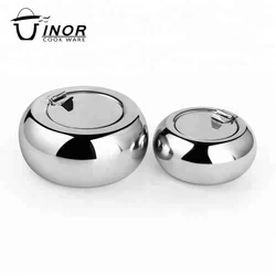 custom large capacity metal ashtray with cigarette holder position