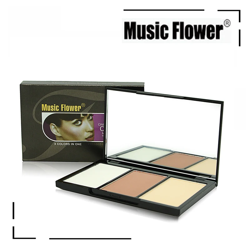 MUSIC FLOWER Makeup Cosmetics Face Contour Kit Highlighter Palette Pressed Powder