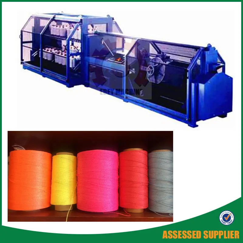 plastic polyester tape PE PP twine rope making machine for roasting