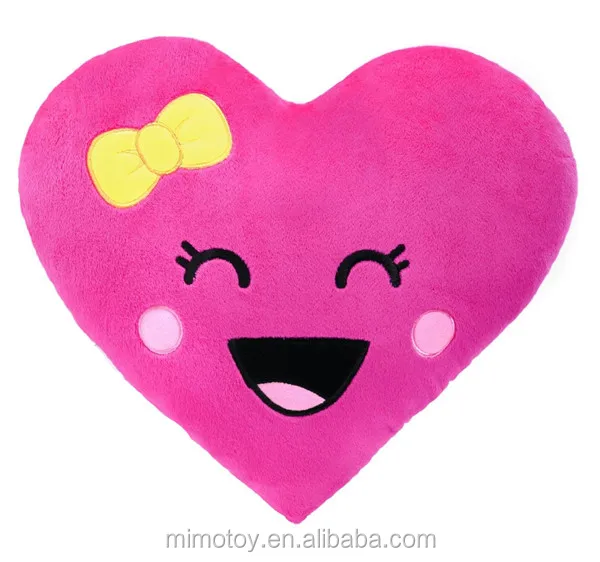 Decorative Memory Foam Home Throw Pillow Cushion Cheap Custom OEM Beautiful Purple Soft Stuffed Plush Heart Shape Pillow