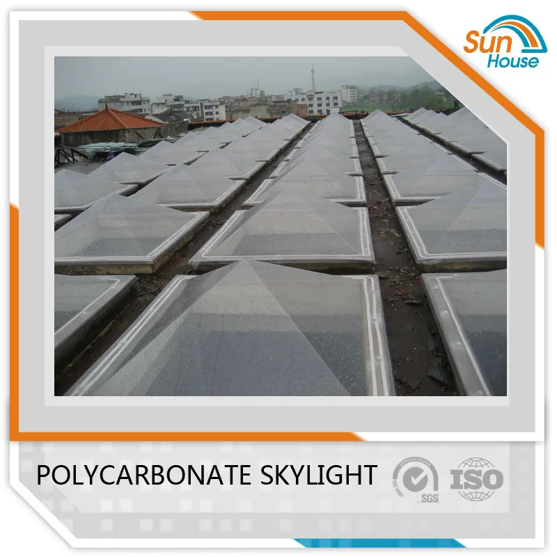 polycarbonate pyramid skylight soofing polycarbonate dome skylight