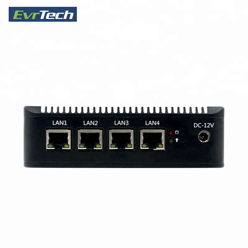 EvrTech Best selling Fanless N2840  mini Firewall chassis PC with 4 Gigabit Ethernet (60826029617)