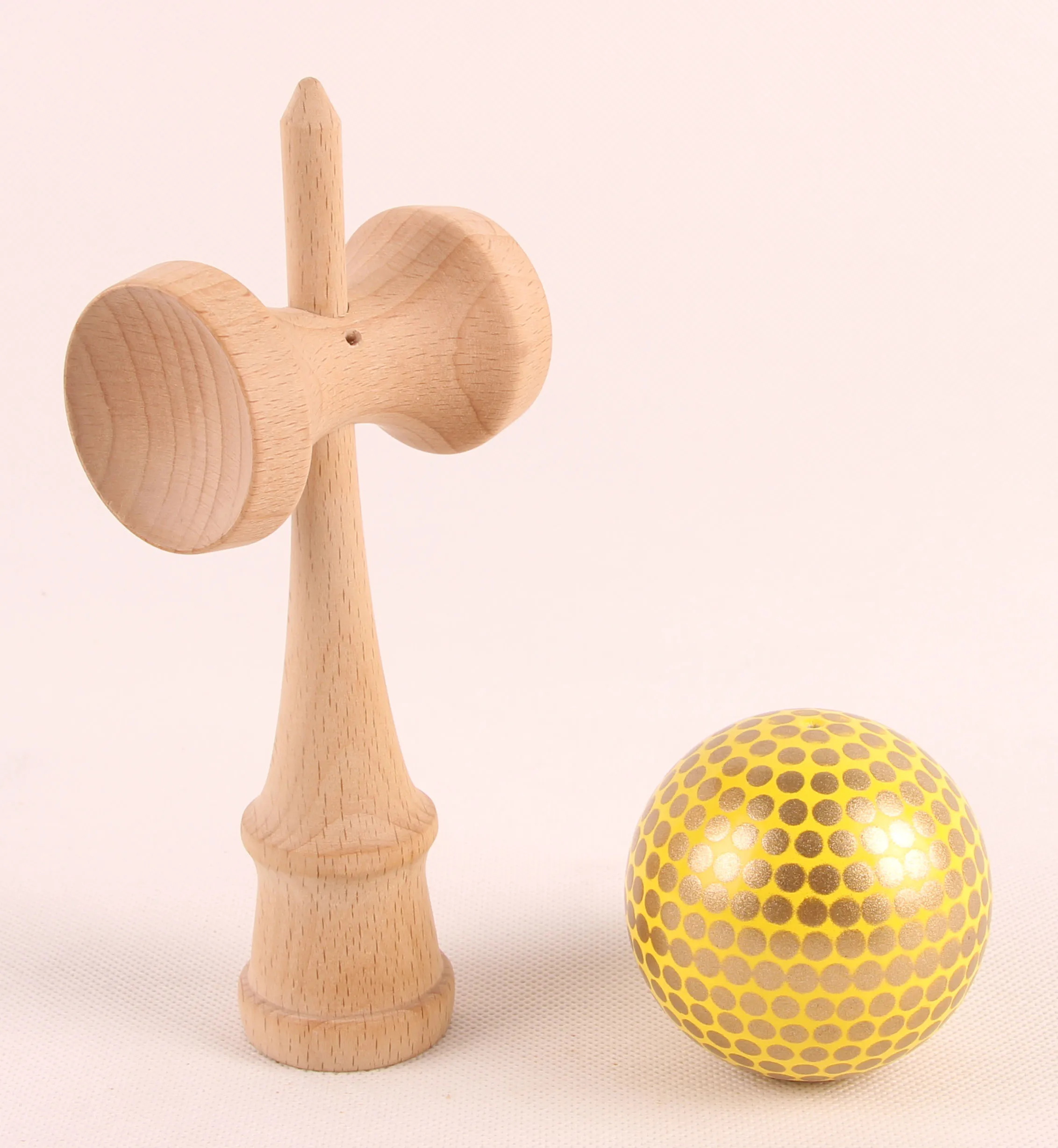 High Quality Golden Golf Wooden Kendama Toy