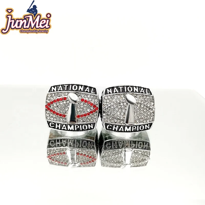 
JunMei factory store hall of fame 7U TO 14U national football league championship ring custom for kids 