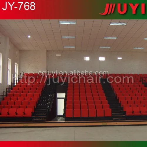 foldable music hall seat CE EN ISO telescopic bleacher retractable bleacher for baseballs entertainment sports games JY-768