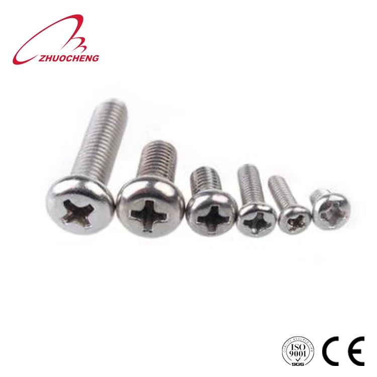 DIN85 Stainless Steel Cross Recessed Pan Head Screw with ISO certification