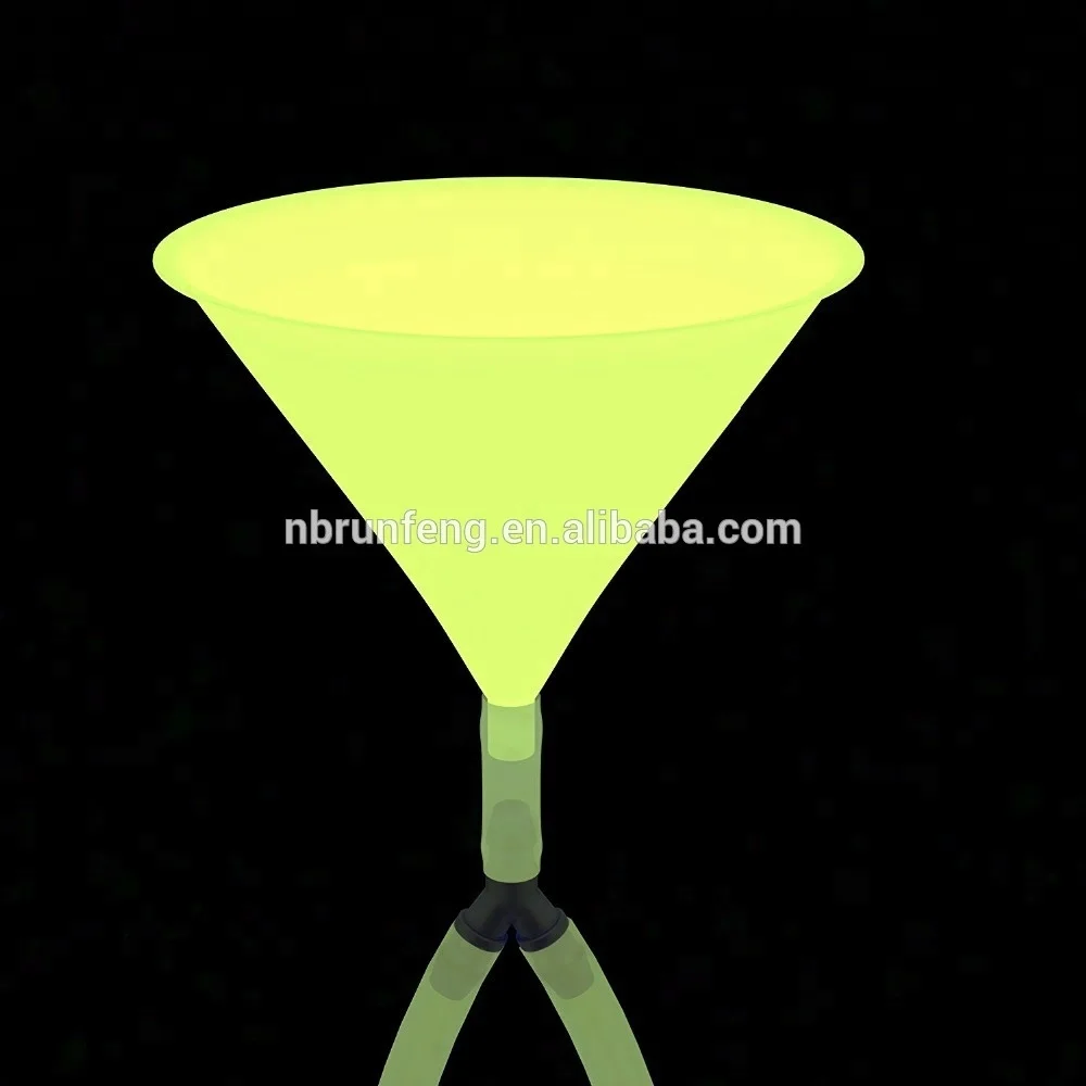 Beer Bong Funnel Glow In The Dark Party Glow Plastic Beer Bong