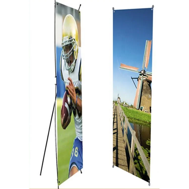 High Quality Newly Promotion Aluminum Pole Single Side Advertising Adjustable X banner Stand Display
