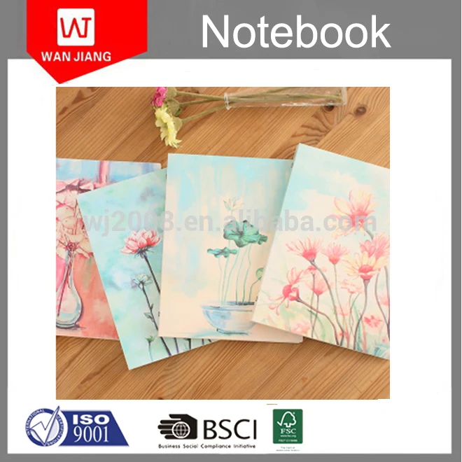 Best stationery wholesale high quality Spiral notebook with Flower pattern made in