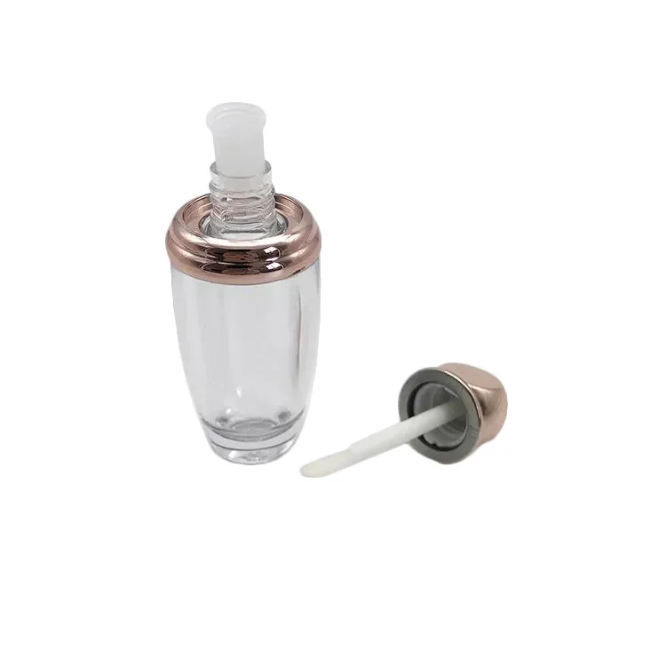 
Glass lip gloss tube with brush glass lipstick tube packaging 