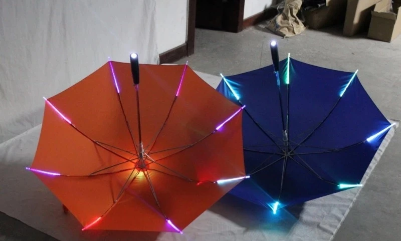 branded umberlla wholesale led light umbrella led stick umbrella auto open straight umbrella with hot sale