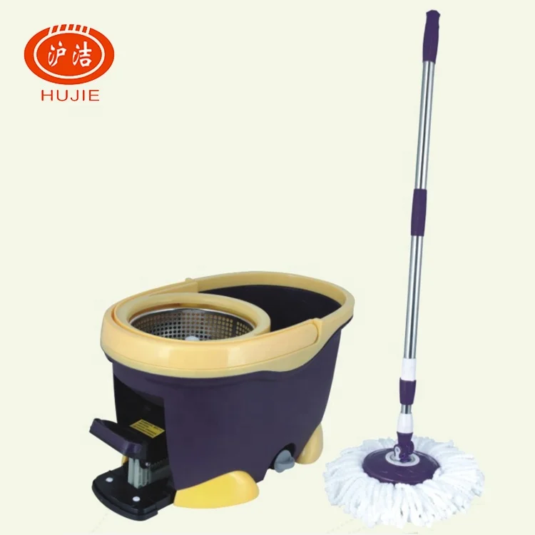 
New design microfiber flat mop 360 spin magic lazy mop basket with telescopic handle 
