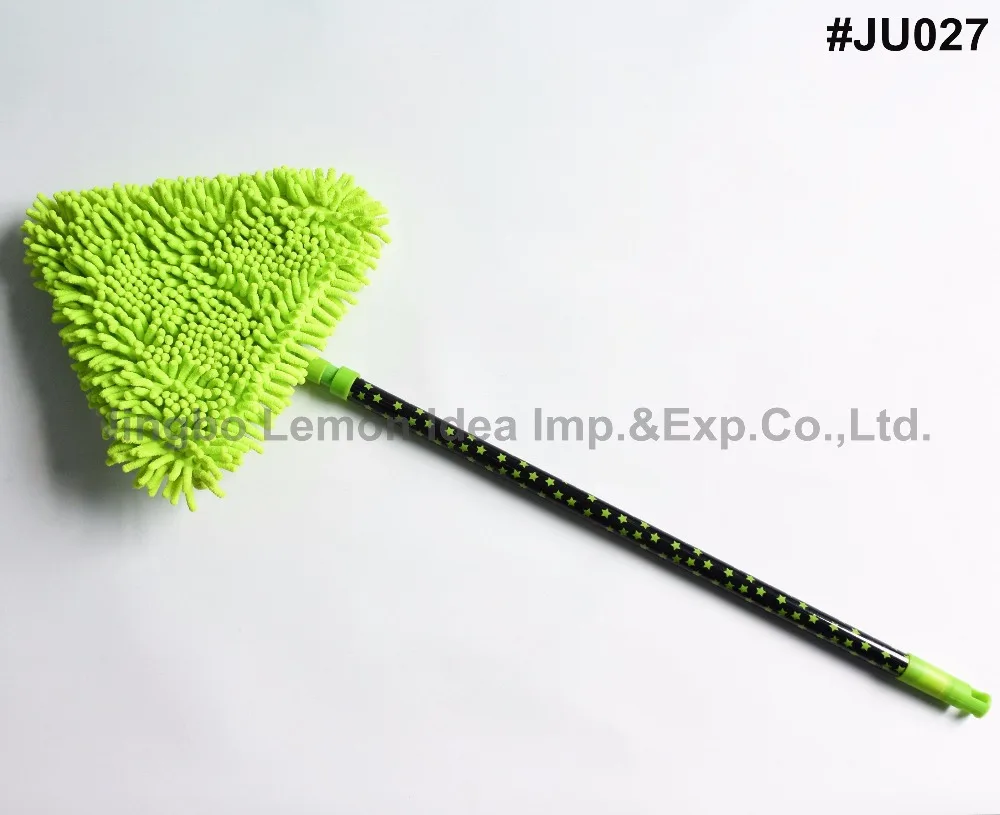 Большая треугольная микроволоконная Лапша для очистки складной Пыльник с выдвижной металлической ручкой