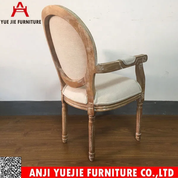 
Wooden Shabby Chic Louis Armrest Chair 