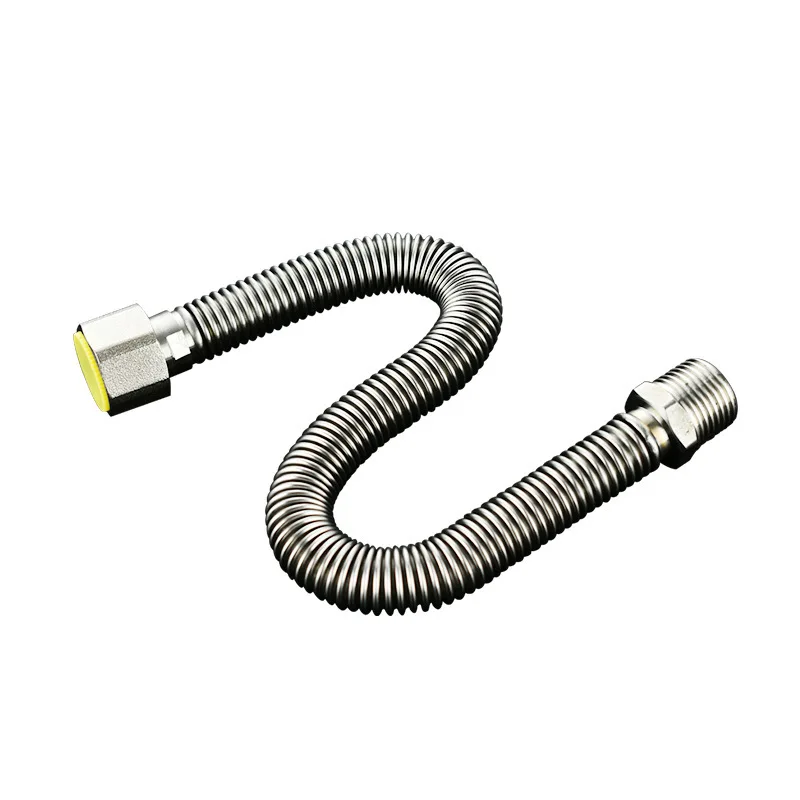 201/304/316 SS stainless steel corrugated yellow cooking gas hose