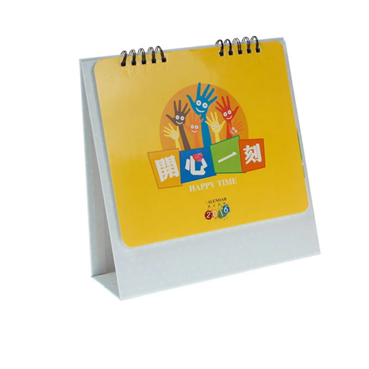 2018 custom good quality art paper table calendar/desk calendar/design calendar printing