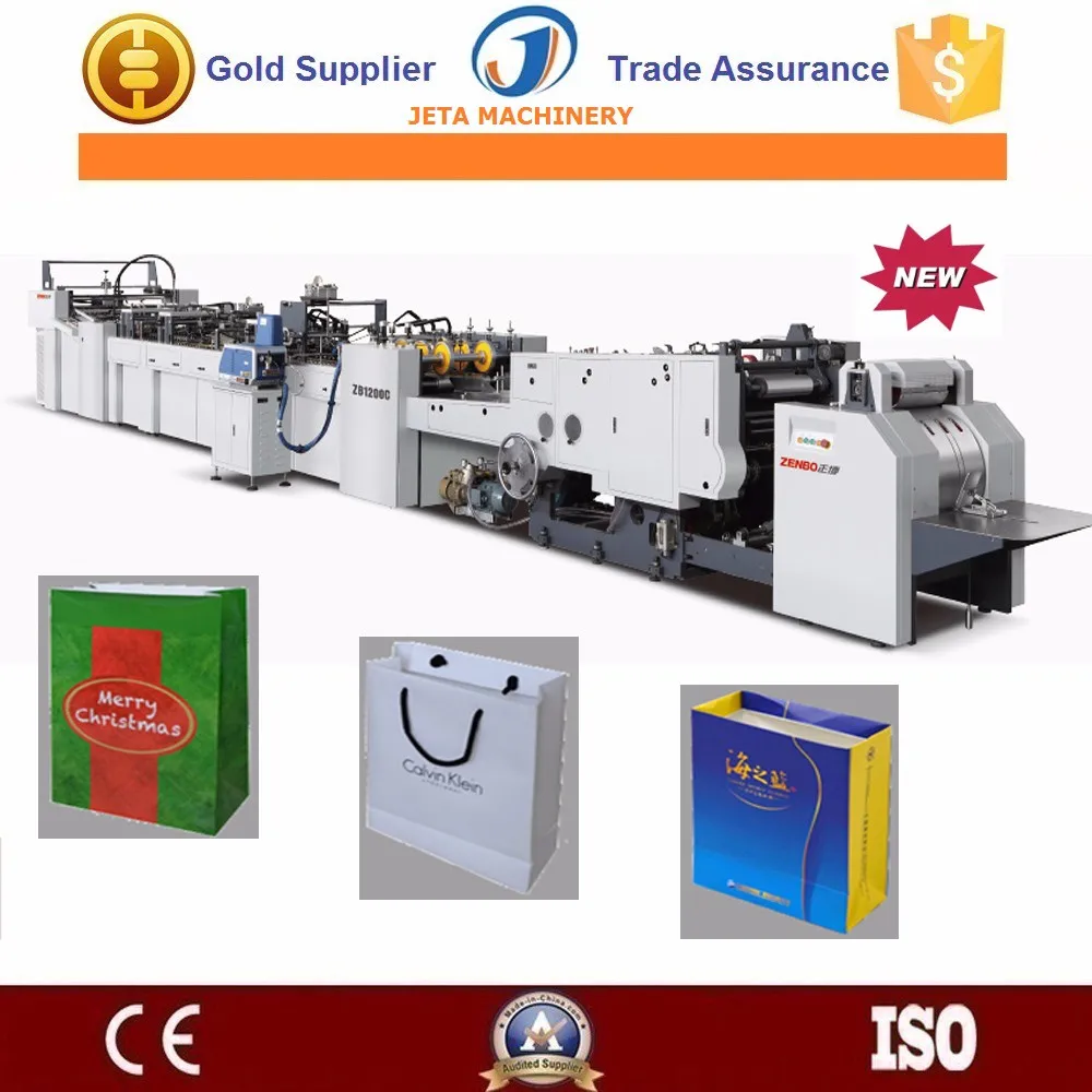 
[JT-1200C-430]Automatic sheet feeding paper bag making machine 