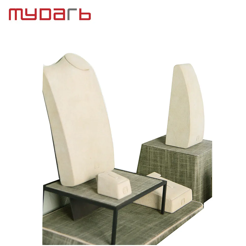 MYDARB Custom  Best selling MDF velvet microfiber material acrylic painted jewelry display rack sets
