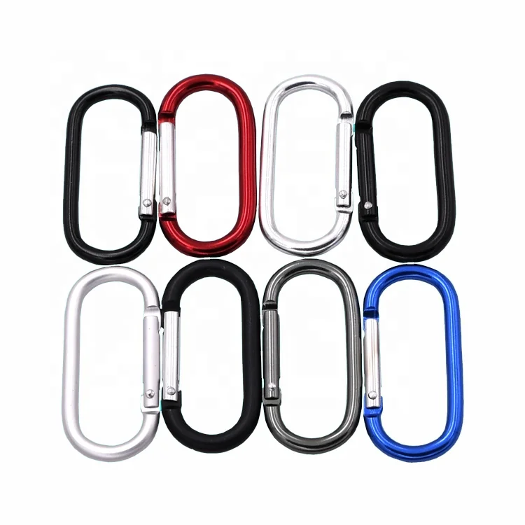
Factory supply 5cm aluminum racetrack carabiner hook as bag accessories or parts 