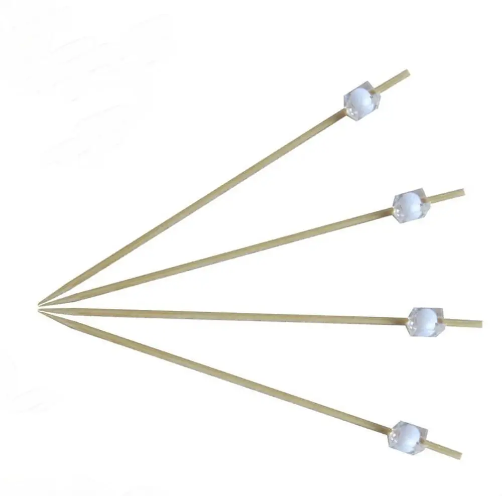 factory direct natural high quality  flat bamboo pick skewer stick
