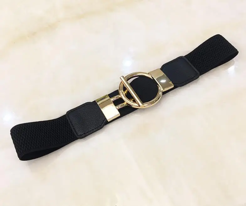 Elastic Belt Stretchable Belt with Interlocking Buckle