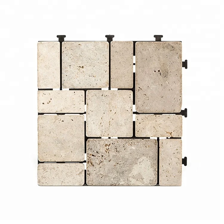 New home designs outdoor patio marble stone mosaic deck tile tent floor