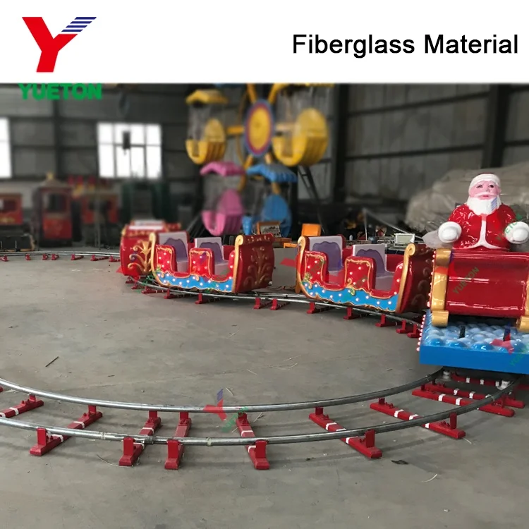 Yueton Amusement Park Rides Outdoor Electric Christmas Track Train Ride