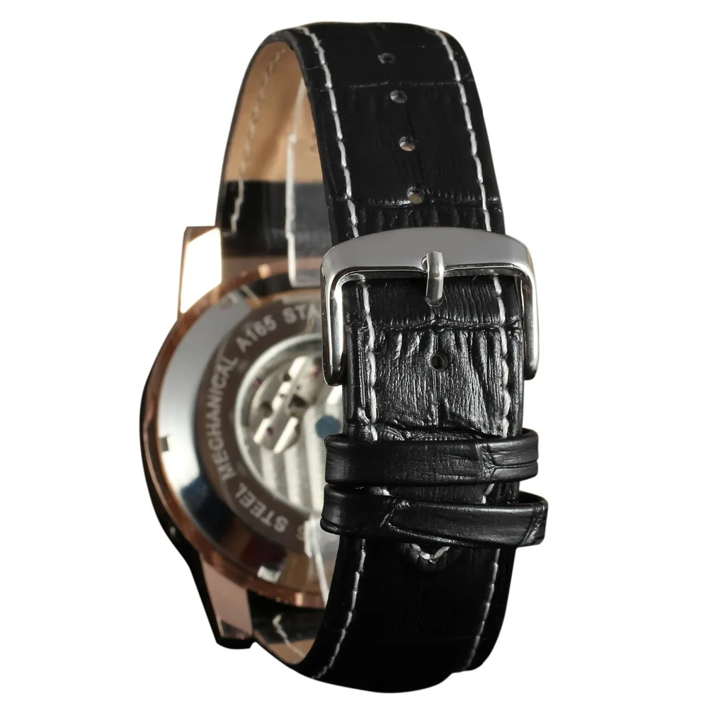 Custom Logo Easy Popular Leather Automatic Watch Manufacturer relogios masculinos