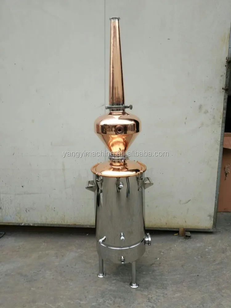 Mini home make alcohol copper still with tank