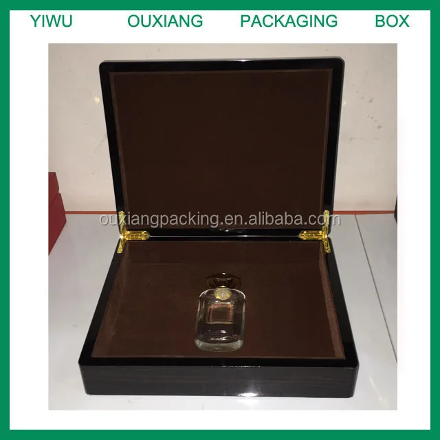 customs luxury fancy shape round edges design wooden perfume box
