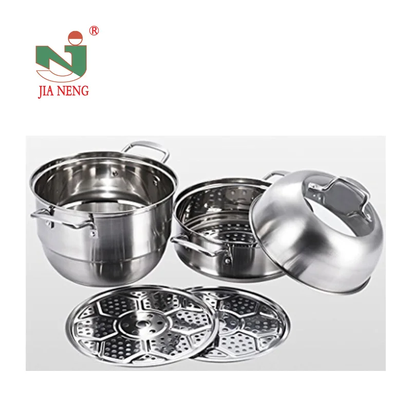 Stackable Stainless Steel Food Steamer Stock Pot Set/ Hot Pot Pan