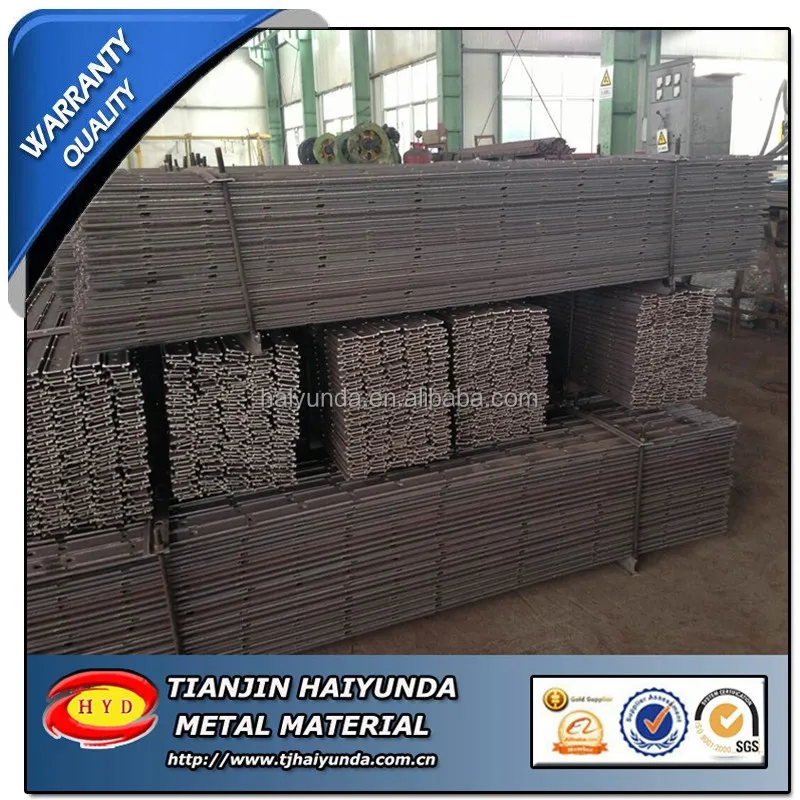 F profile bar, concrete form end rail