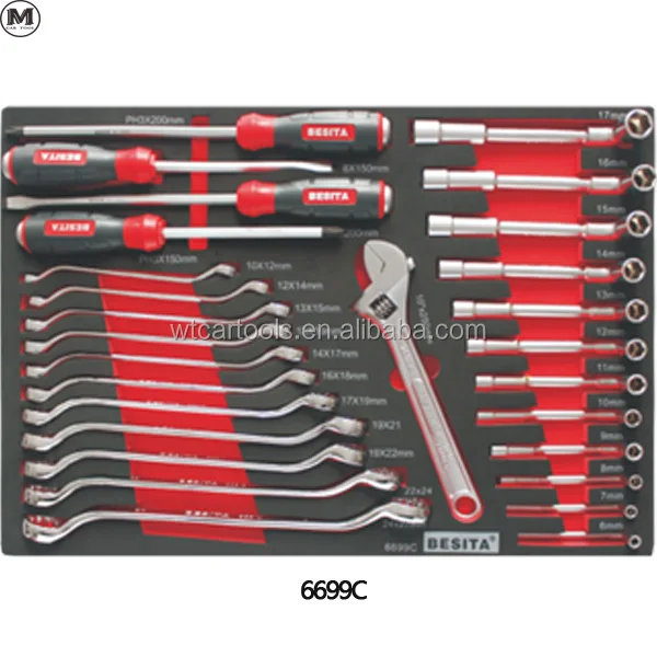 400pcs garage tool set with 8 drawers tool trolley for auto flexibly fixing